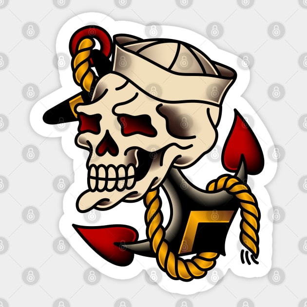 Skull Anchor Sticker by OldSalt